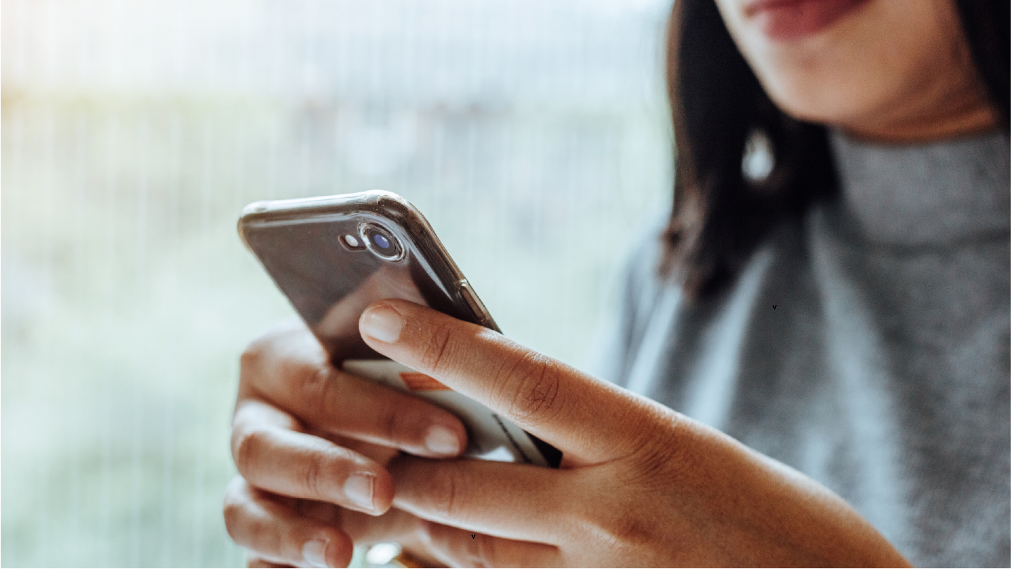 Woman looking at phone